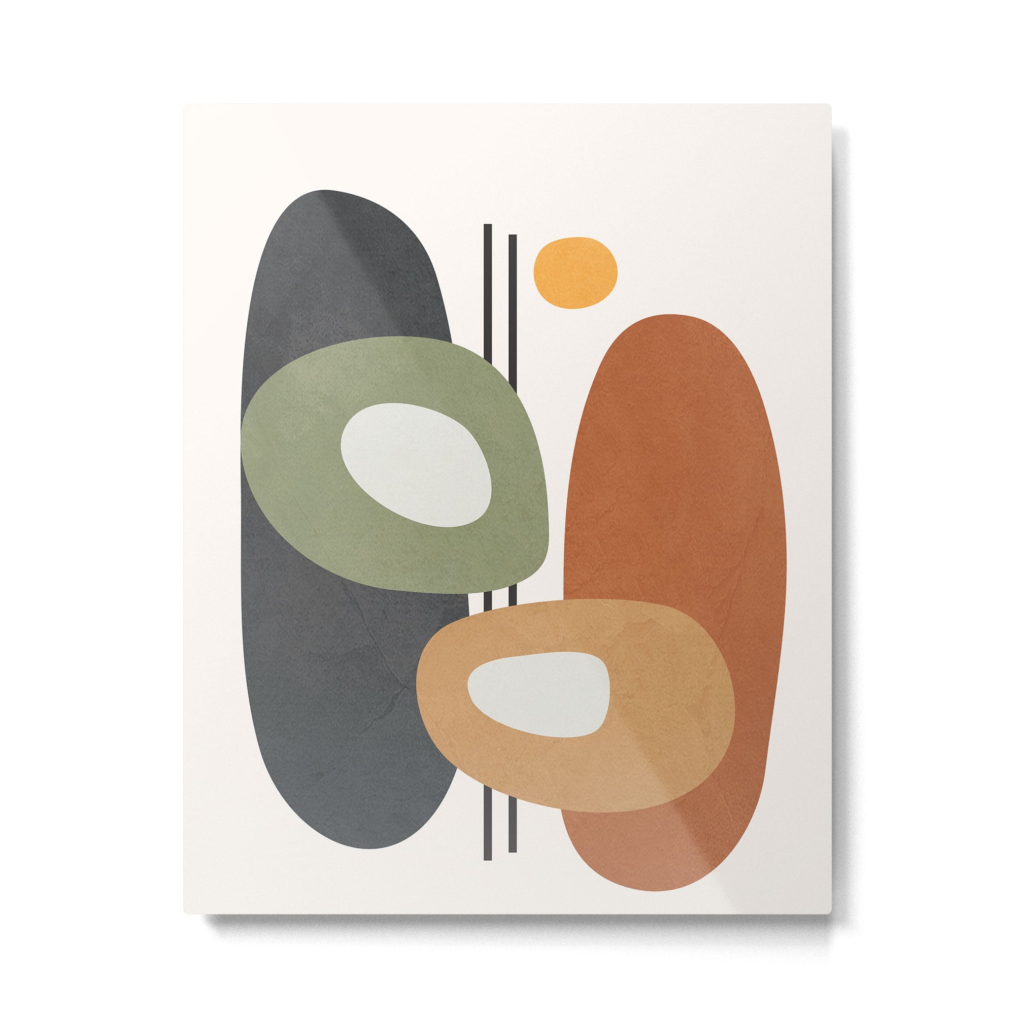 Modern Abstract Shapes 13 Metal Print | TeksDecor