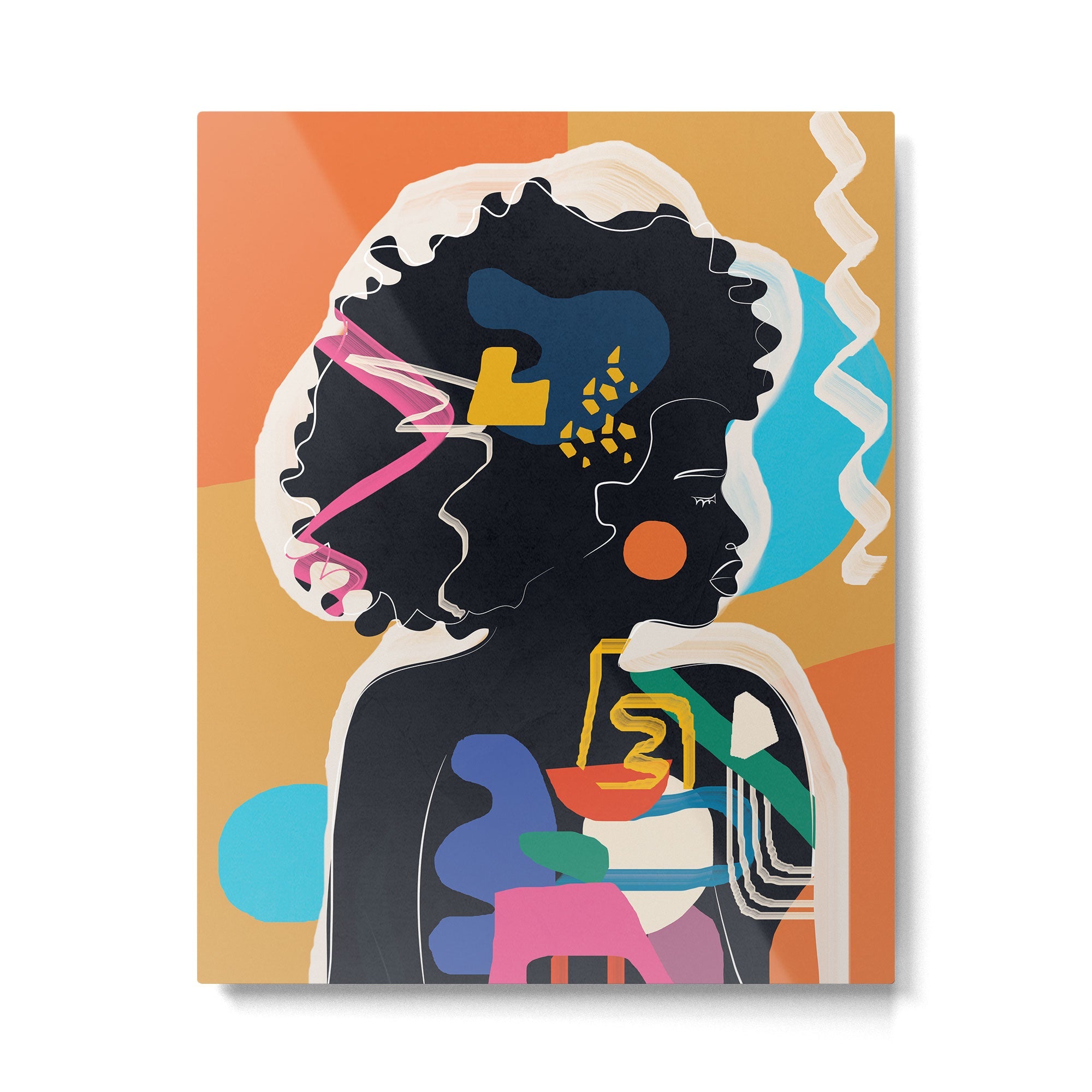 Modern Abstract Woman 08 Metal Print | TeksDecor