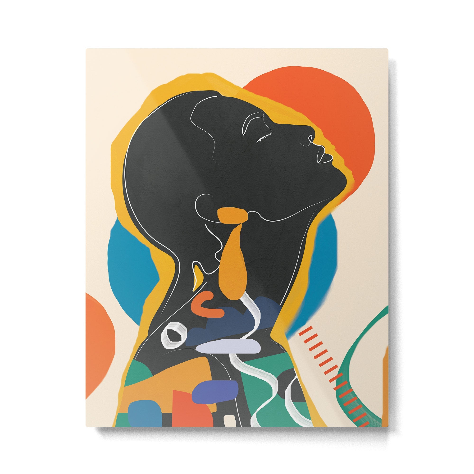 Modern Abstract Woman 13 Metal Print | TeksDecor