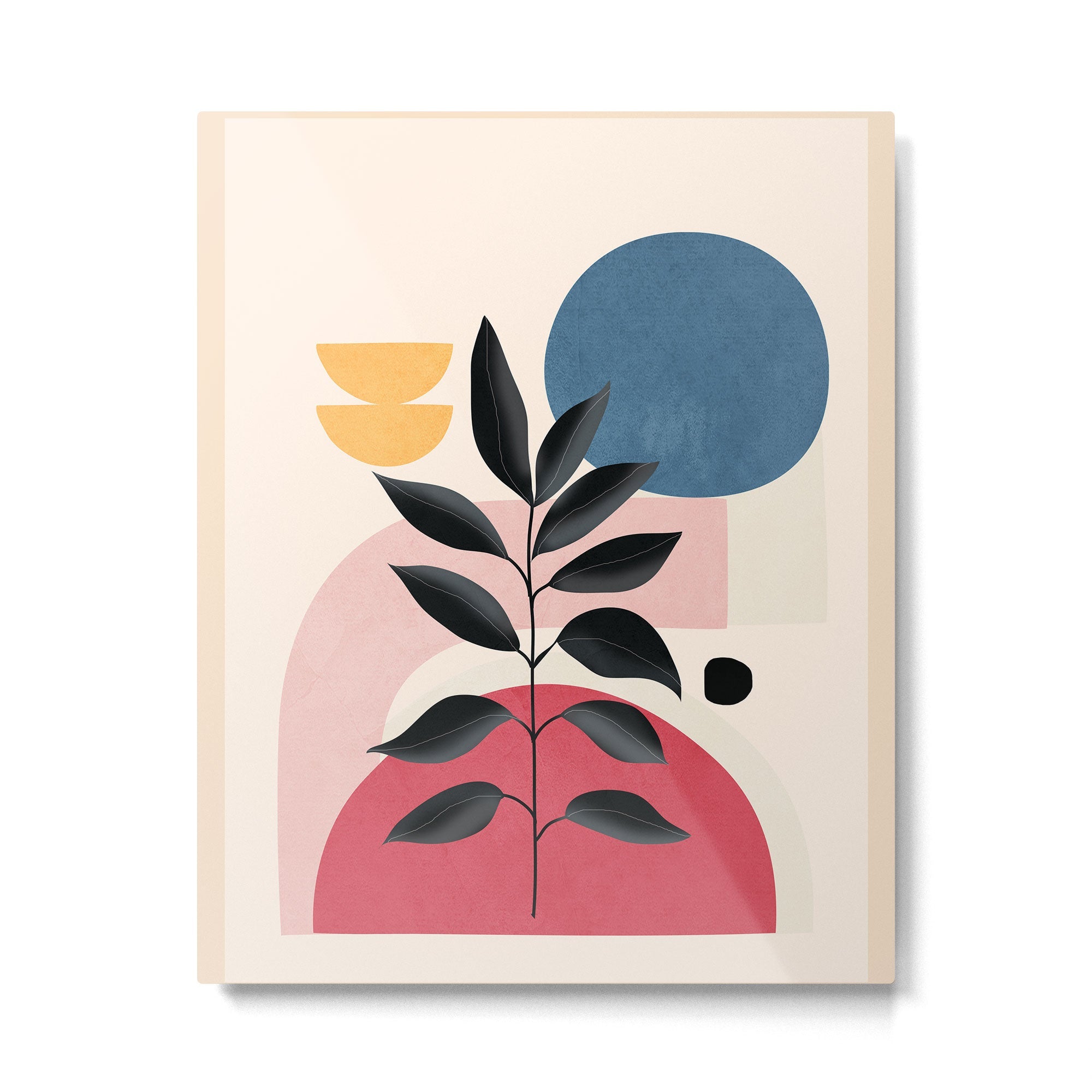 Soft Shapes XIV Metal Print | TeksDecor