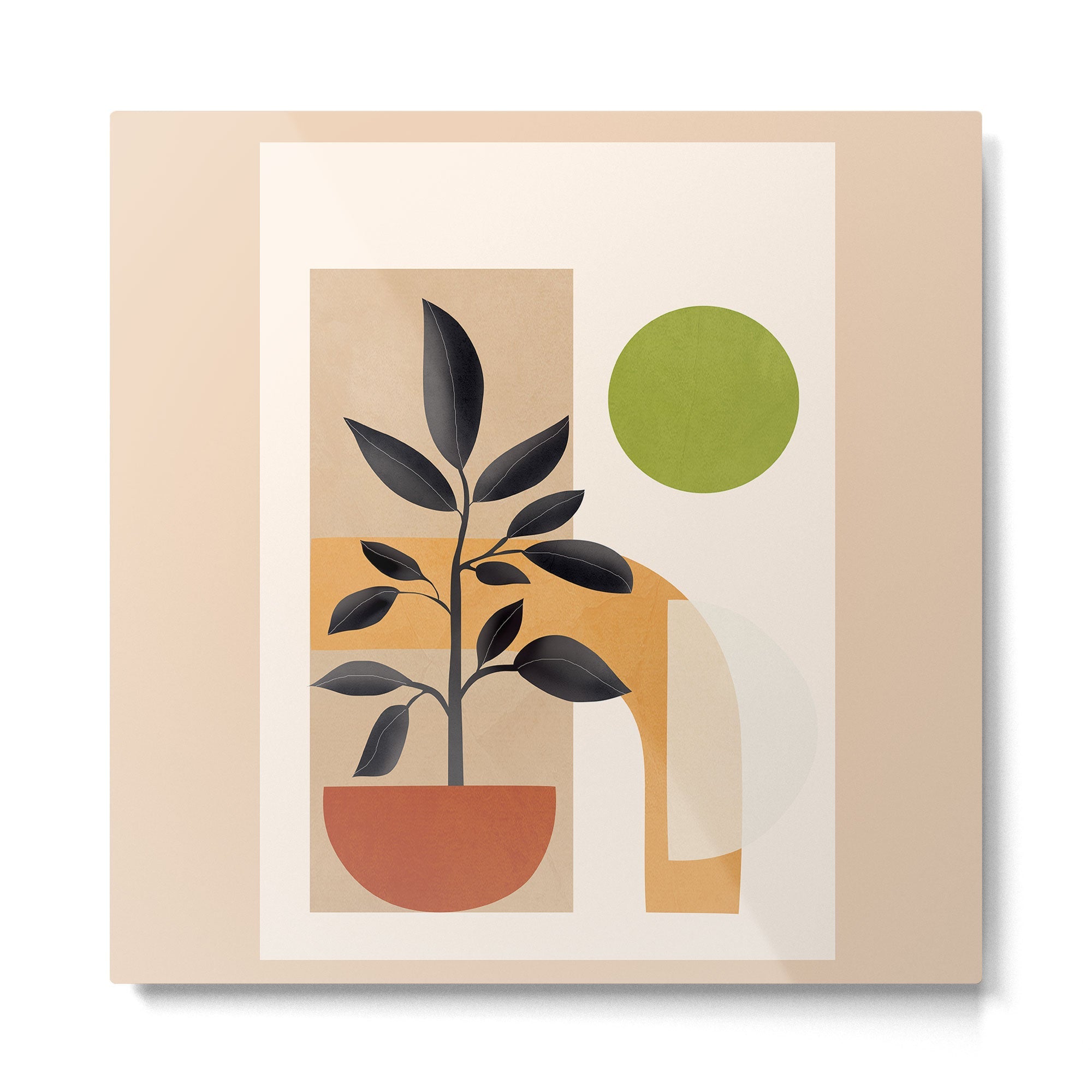 Soft Shapes XXI Metal Print | TeksDecor