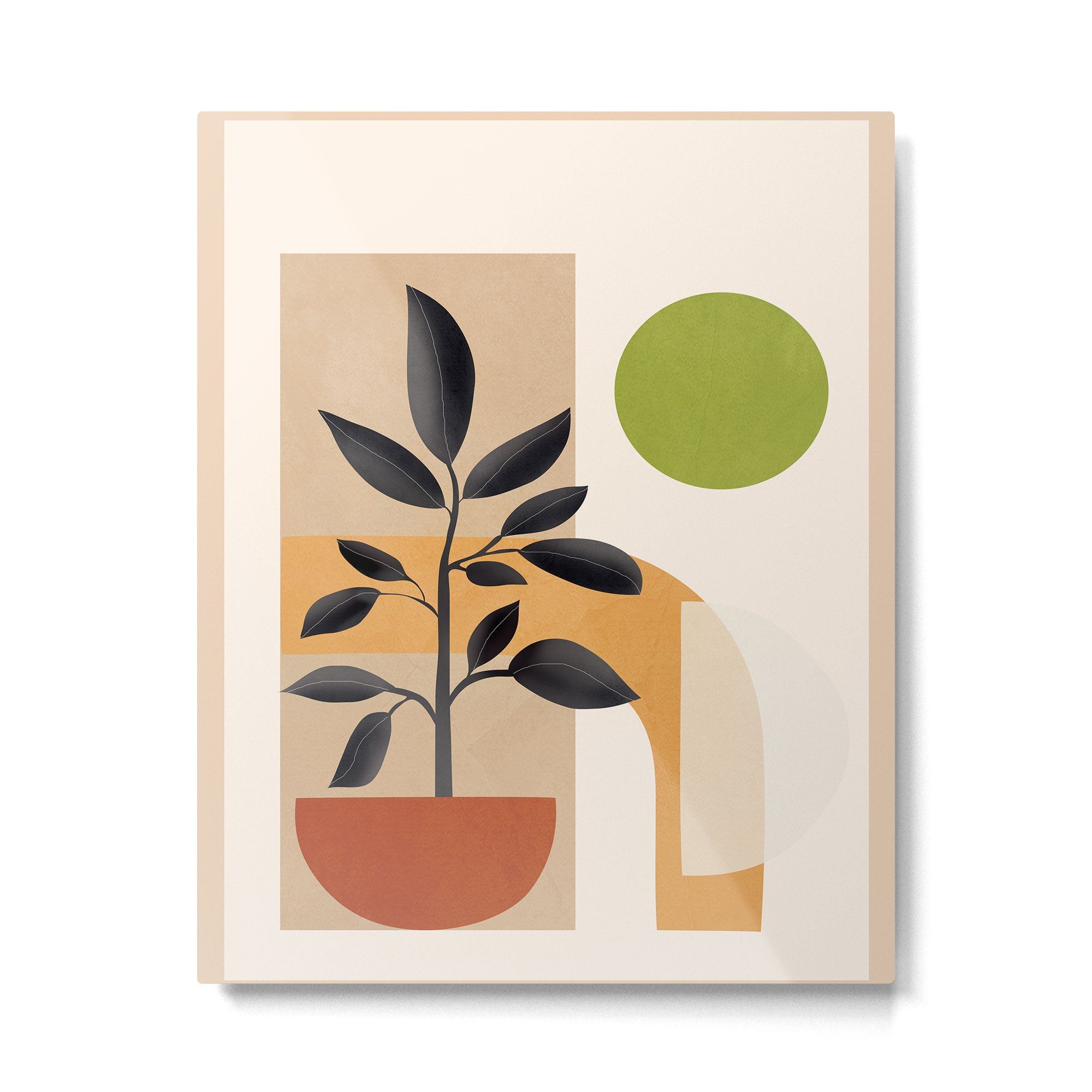 Soft Shapes XXI Metal Print | TeksDecor