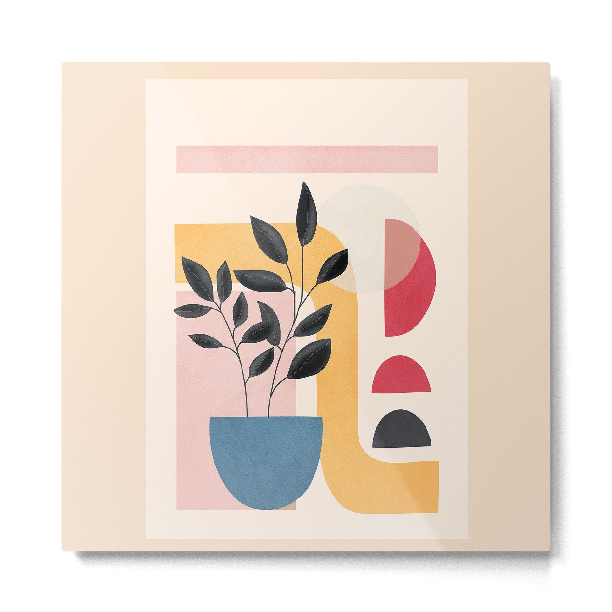 Soft Shapes XXVI Metal Print | TeksDecor