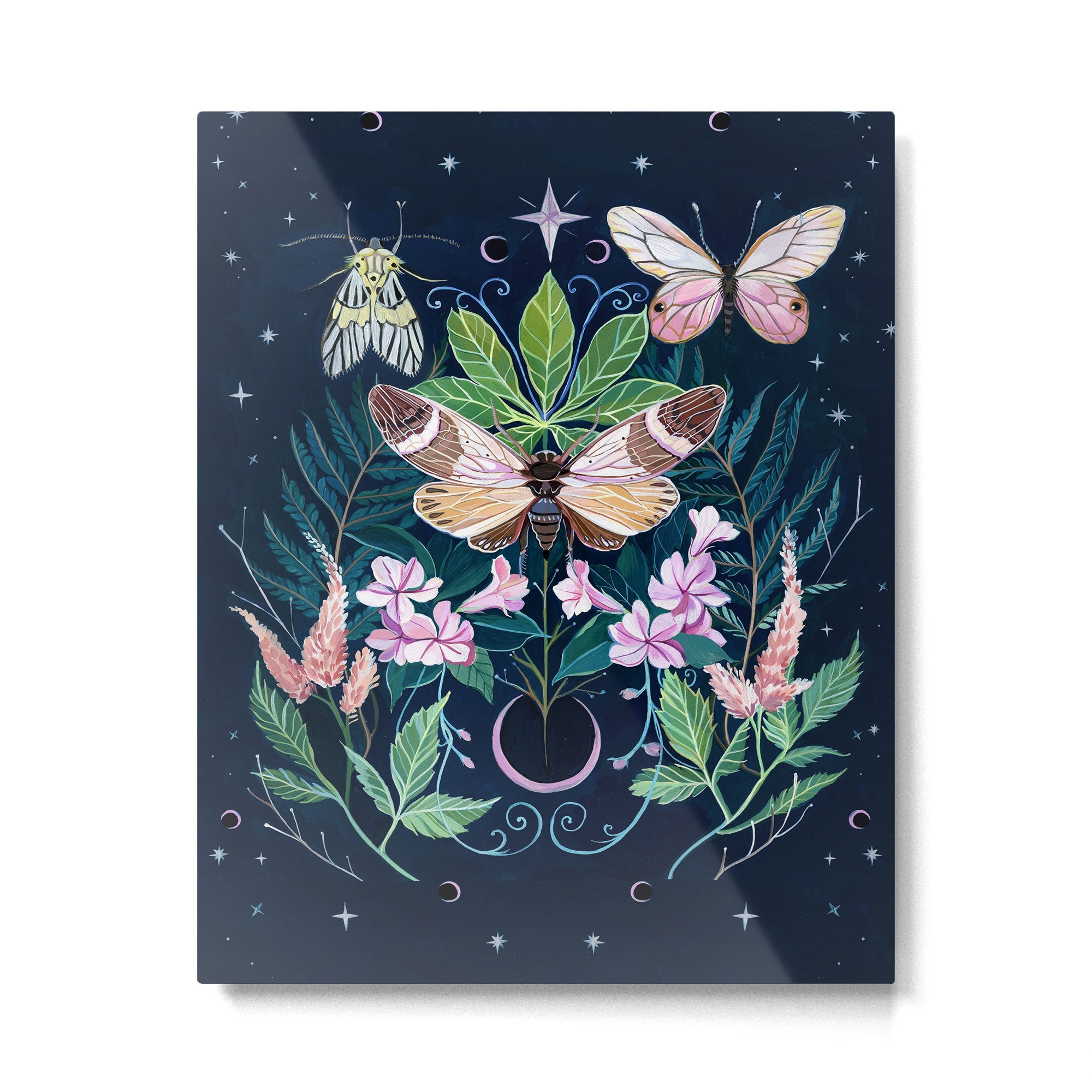 Cicada Moon Metal Print | TeksDecor