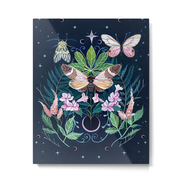 Cicada Moon Metal Print | TeksDecor