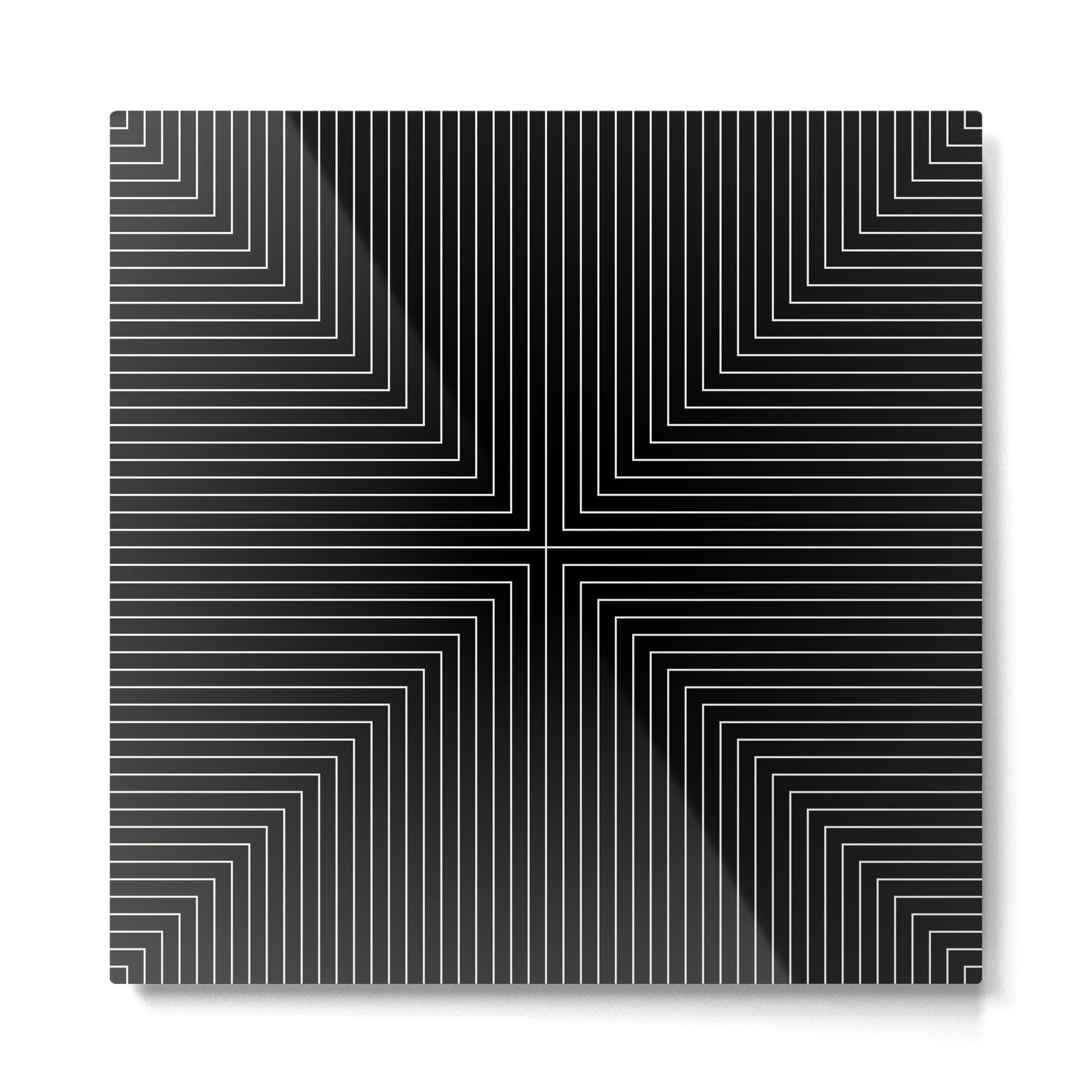 Angular Lines IX Metal Print | TeksDecor