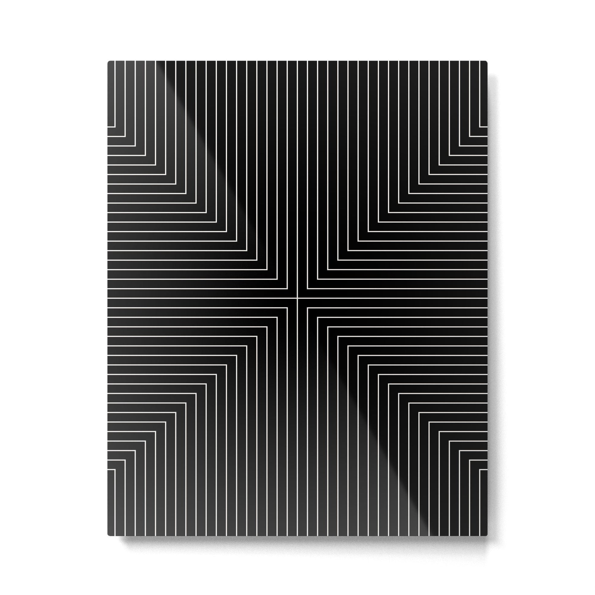 Angular Lines IX Metal Print | TeksDecor