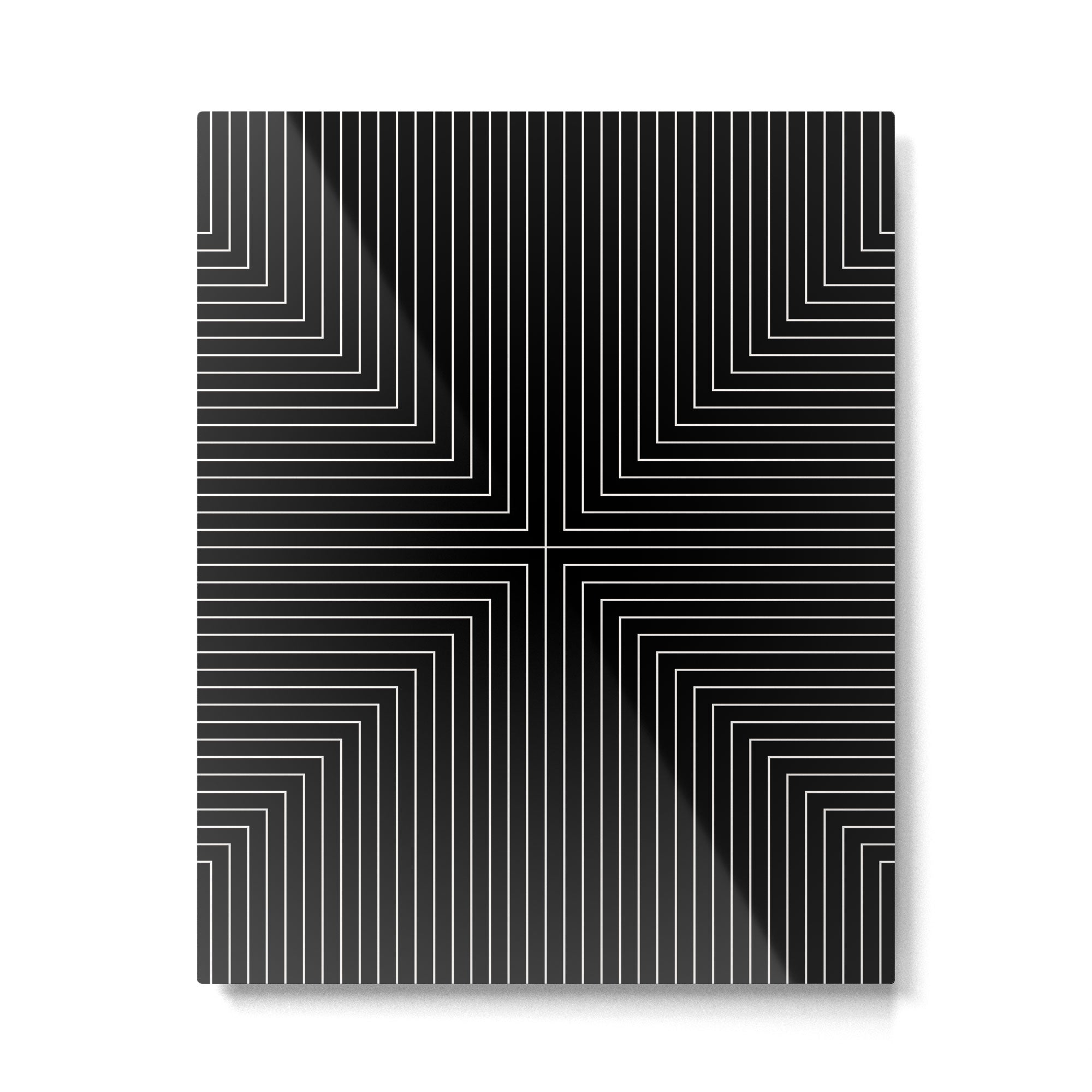 Angular Lines IX Metal Print | TeksDecor