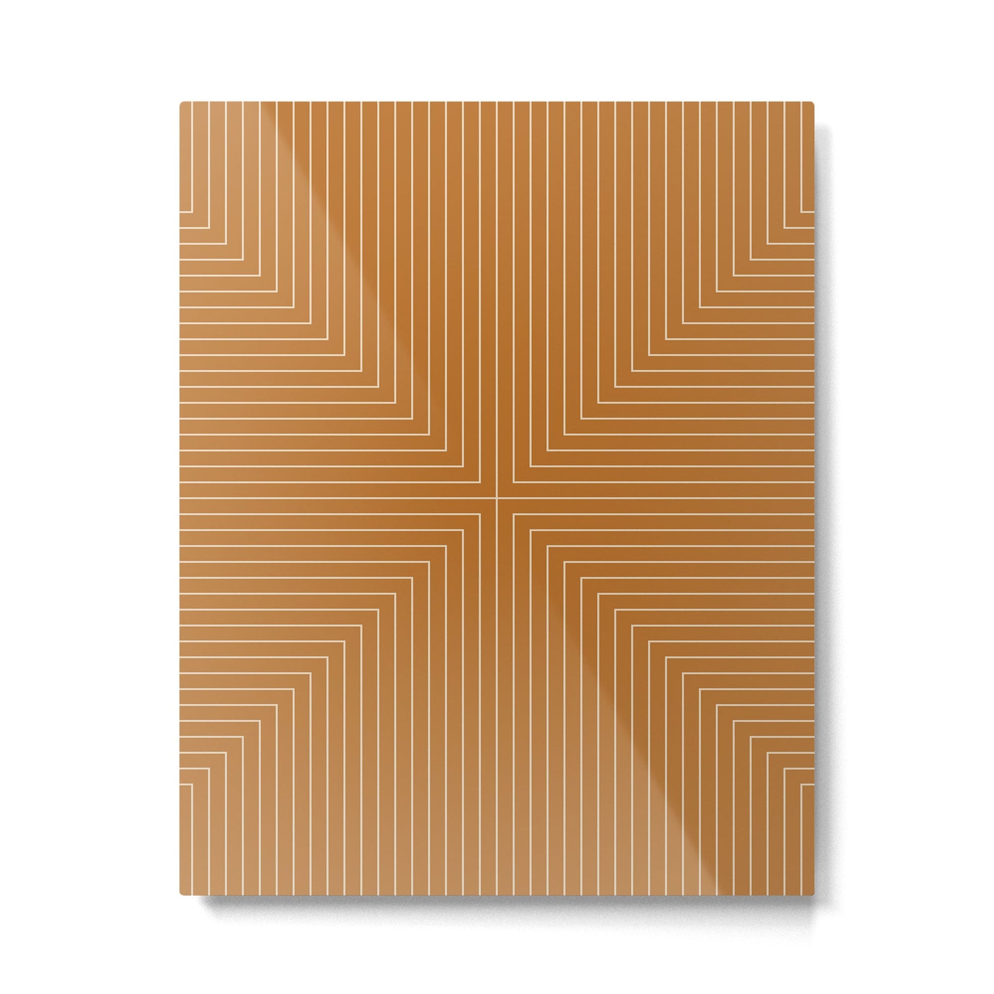 Angular Lines X Metal Print | TeksDecor