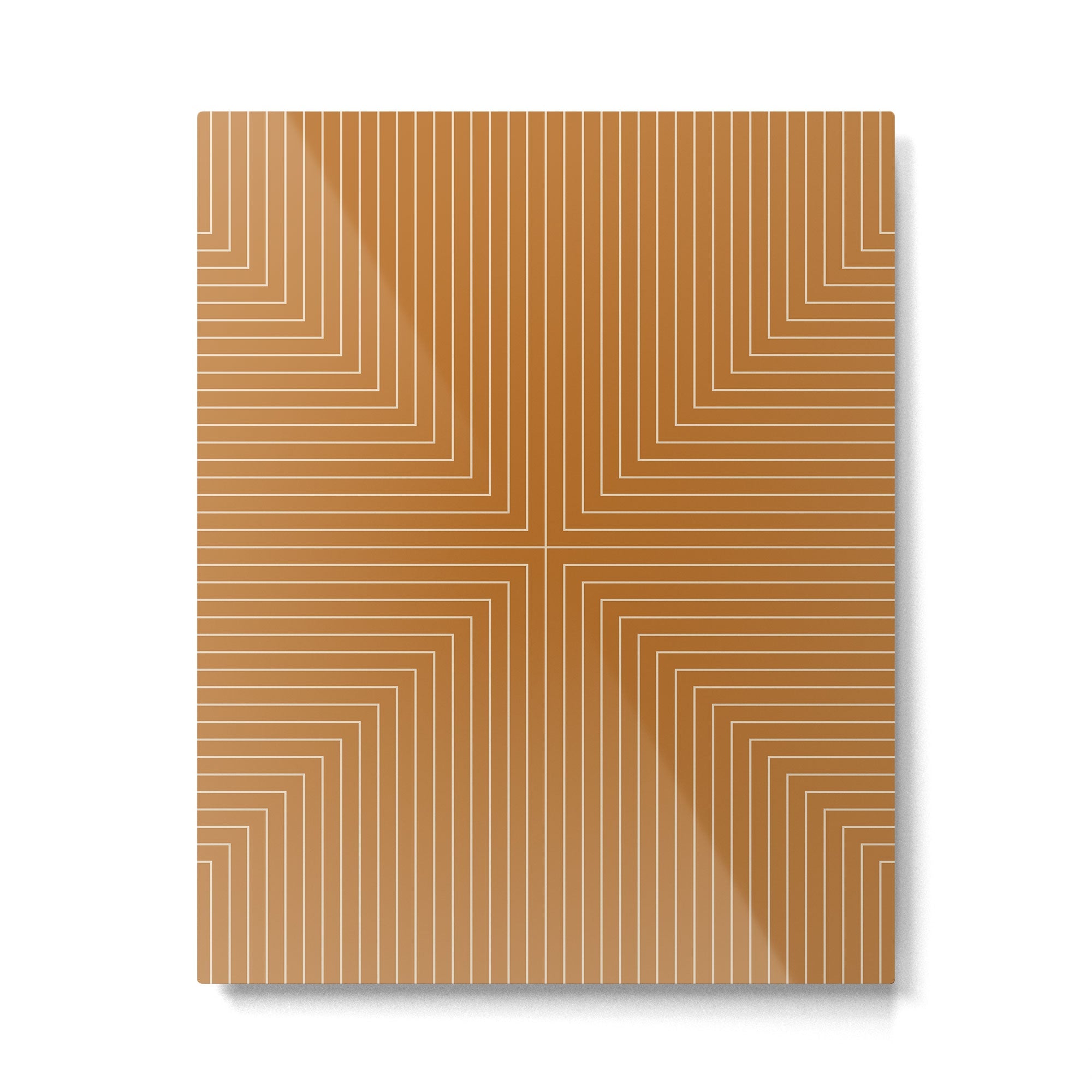 Angular Lines X Metal Print | TeksDecor