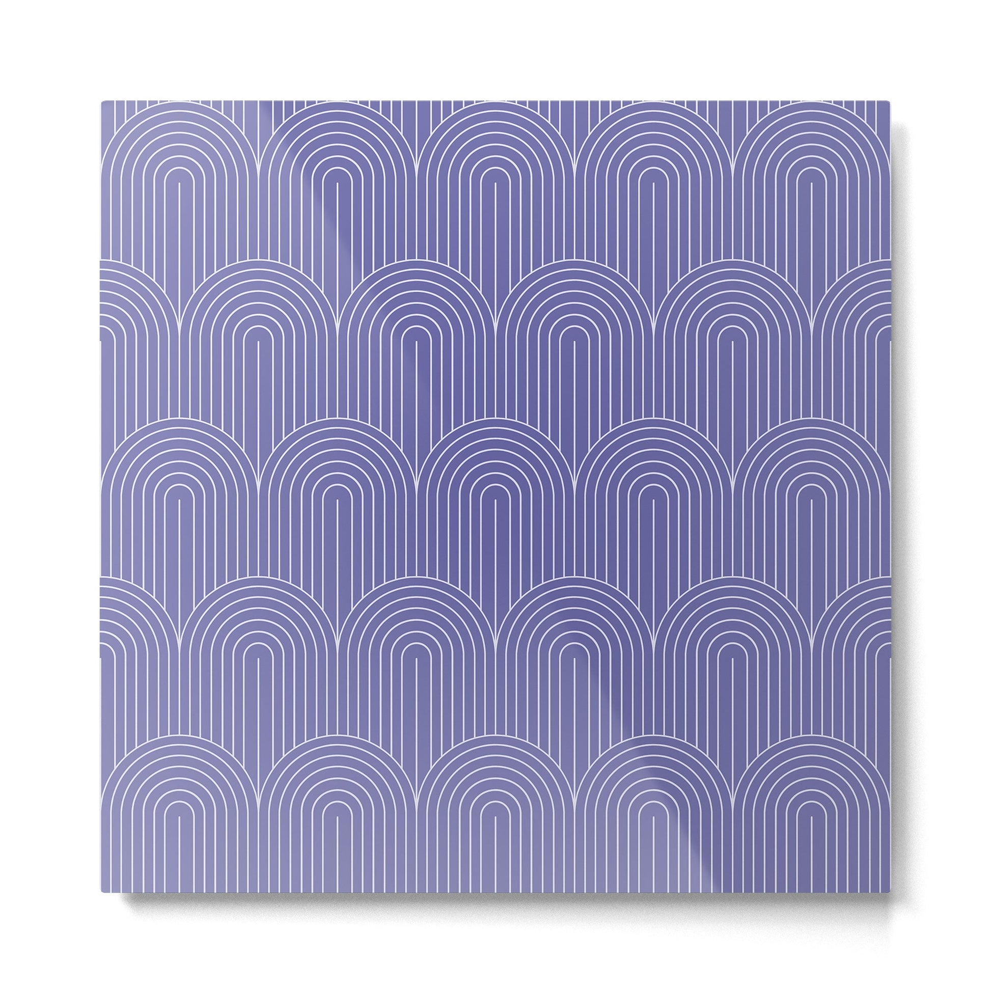 Art Deco Arch Pattern XXI Very Peri Metal Print | TeksDecor