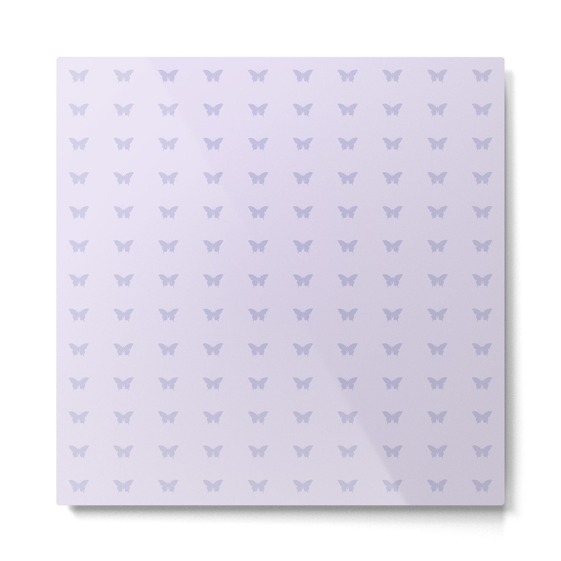Butterfly Pattern - Lilac Purple Metal Print | TeksDecor