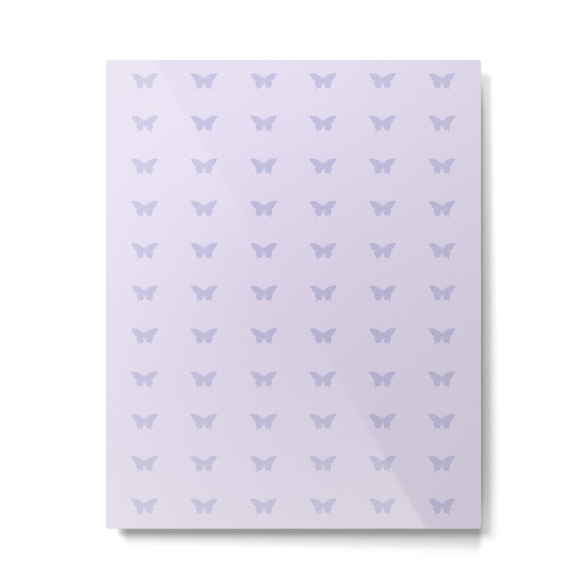 Butterfly Pattern - Lilac Purple Metal Print | TeksDecor
