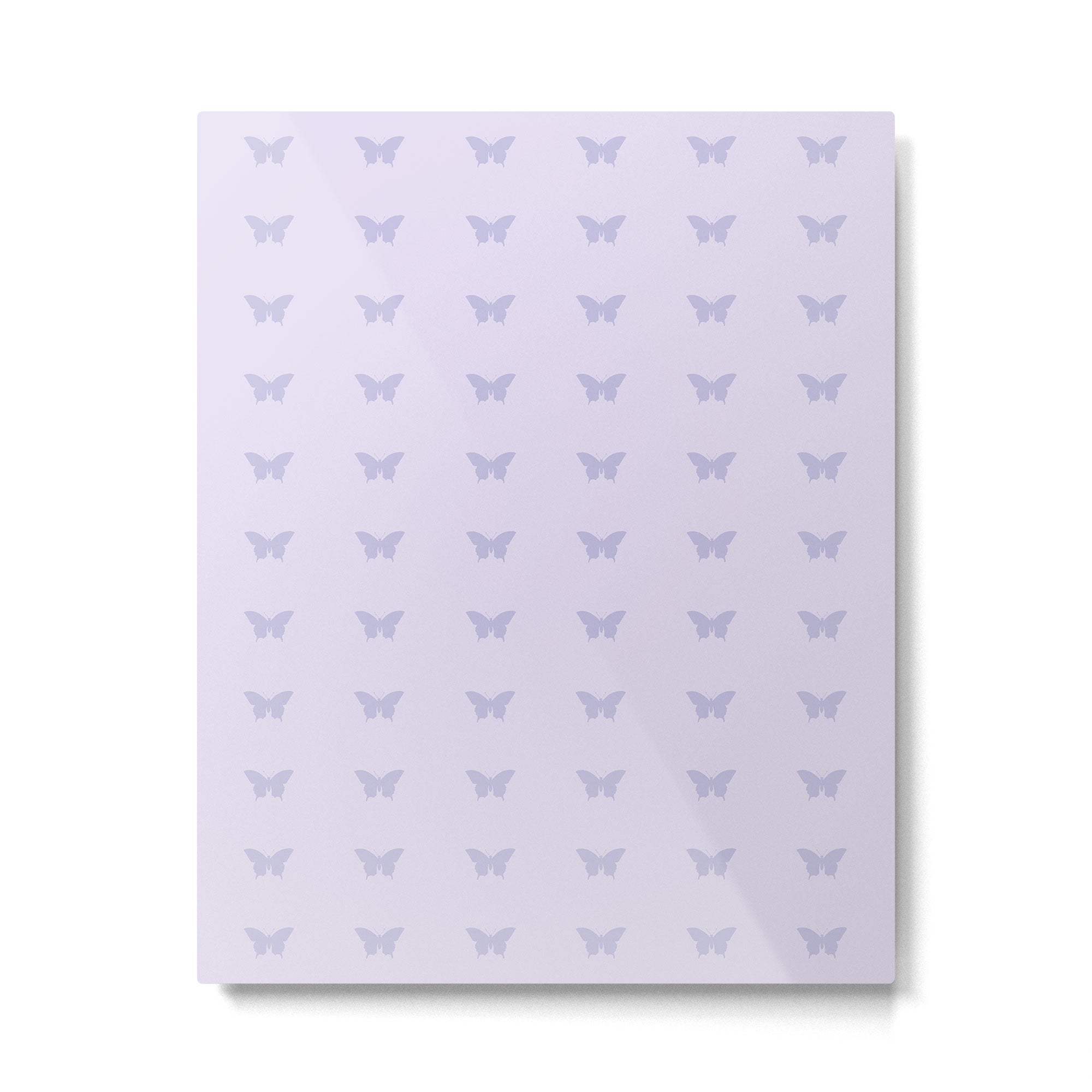 Butterfly Pattern - Lilac Purple Metal Print | TeksDecor