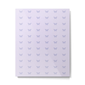 Butterfly Pattern - Lilac Purple Metal Print | TeksDecor