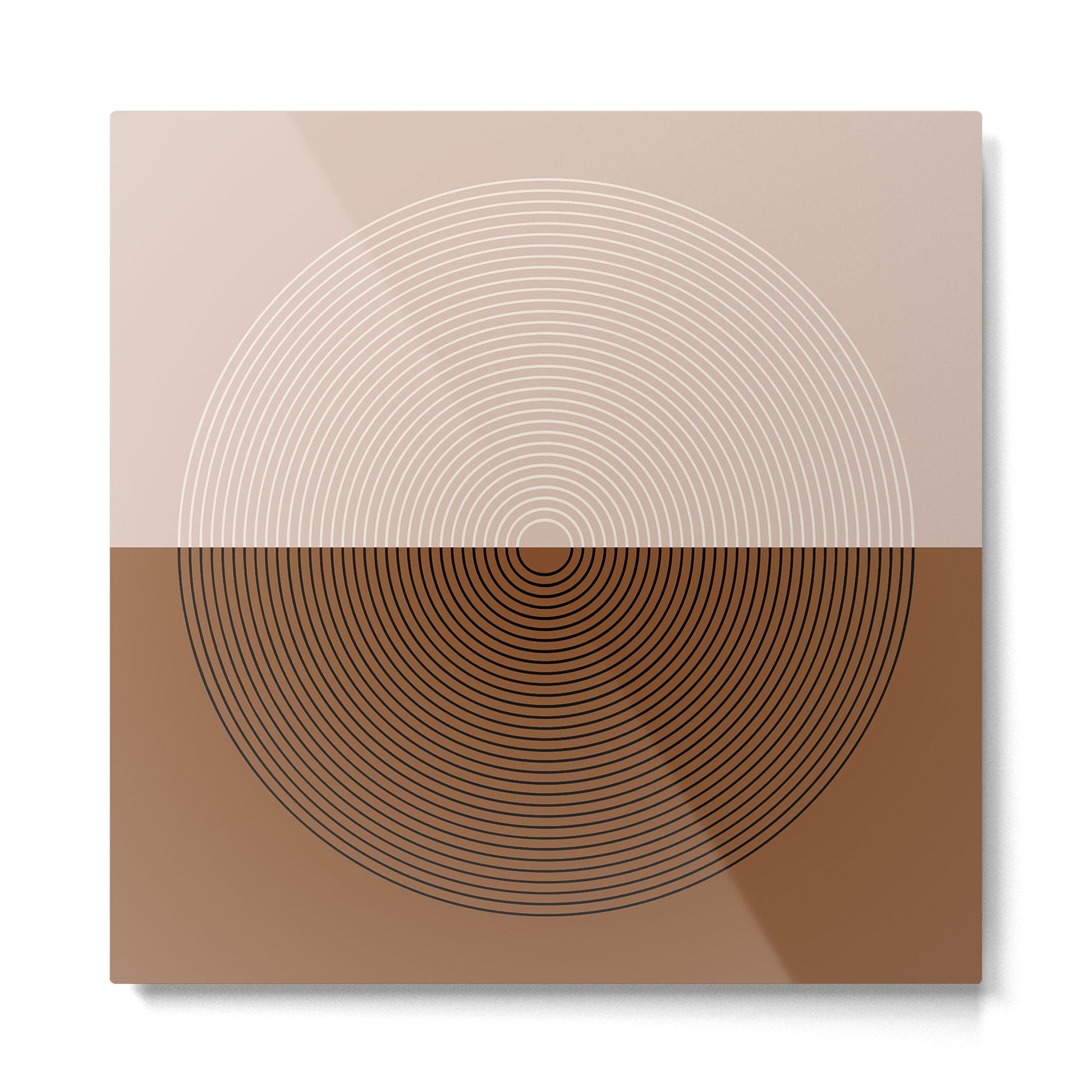 Circular Lines IX Metal Print | TeksDecor
