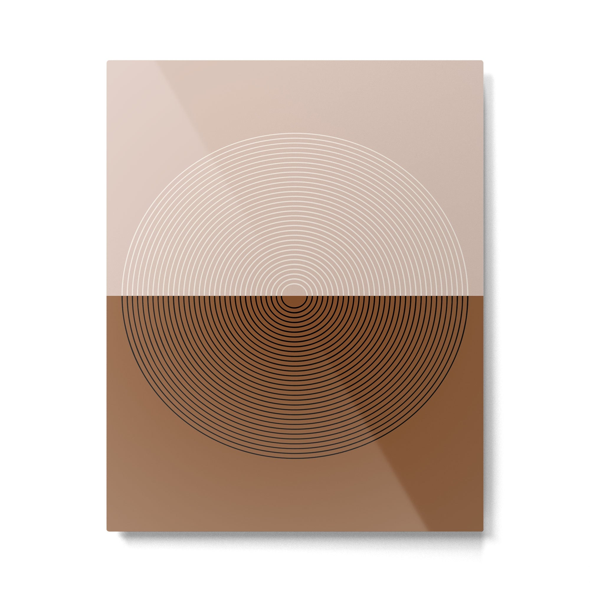 Circular Lines IX Metal Print | TeksDecor