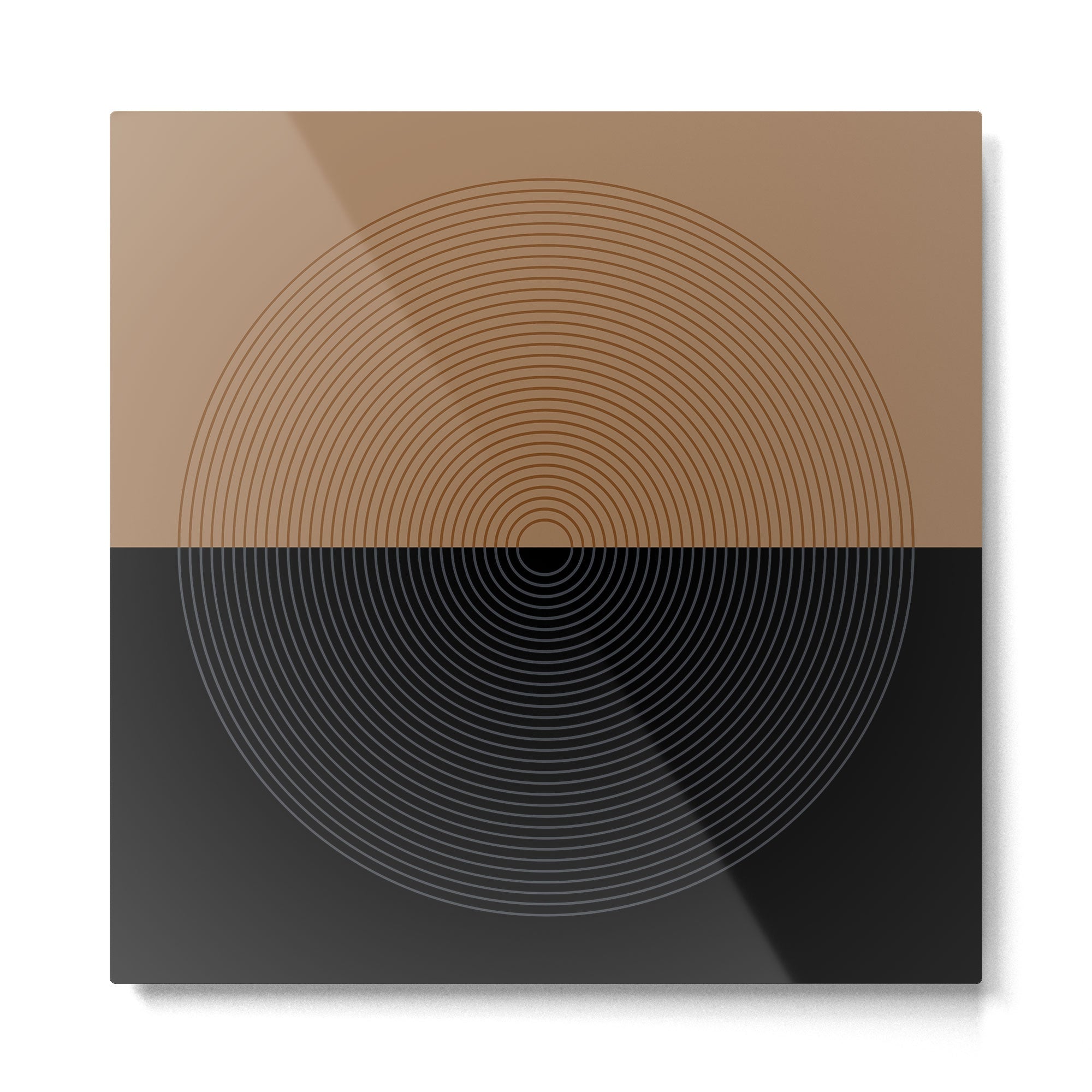 Circular Lines VIII Metal Print | TeksDecor