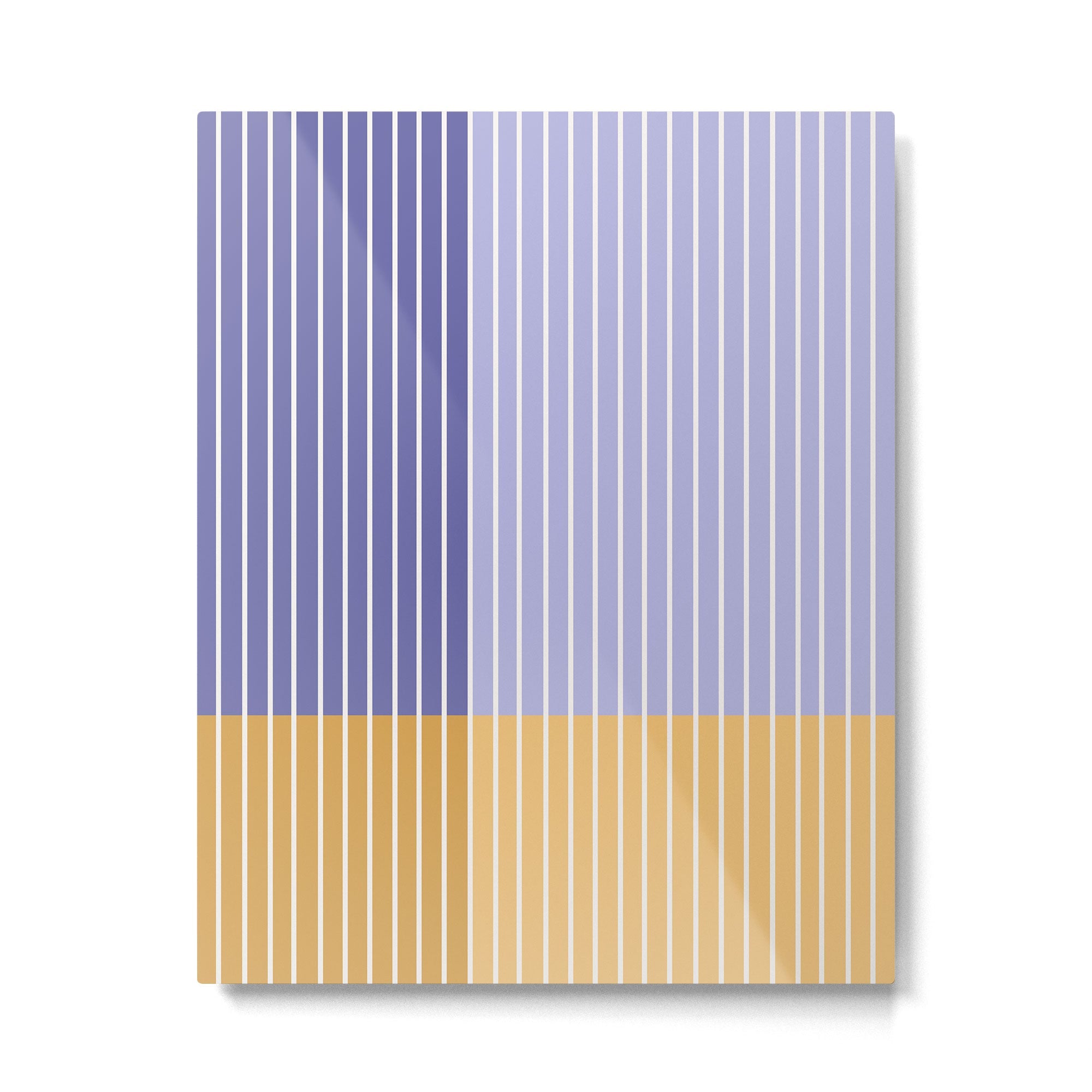 Color Block Line Abstract XXI Metal Print | TeksDecor