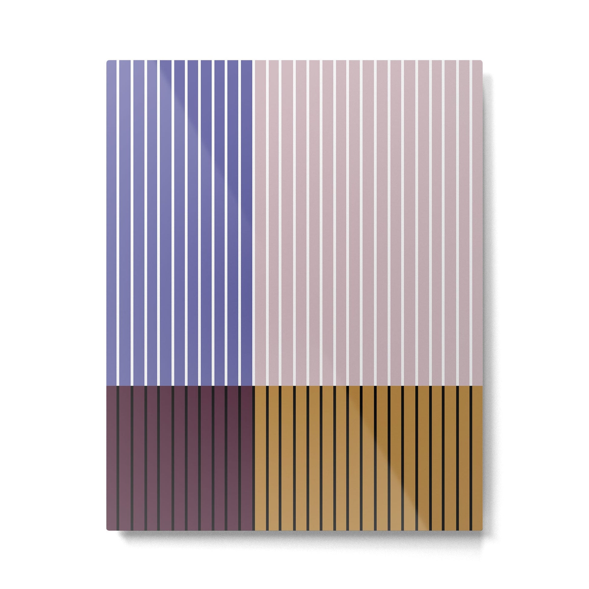 Color Block Line Abstract XX Metal Print | TeksDecor