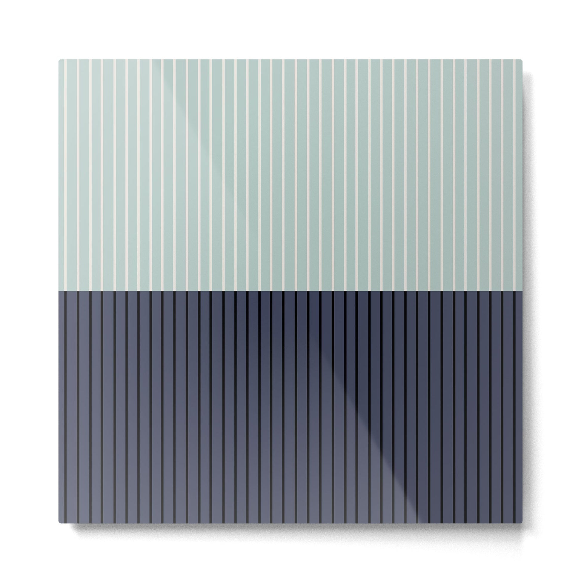 Color Block Lines XI Metal Print | TeksDecor