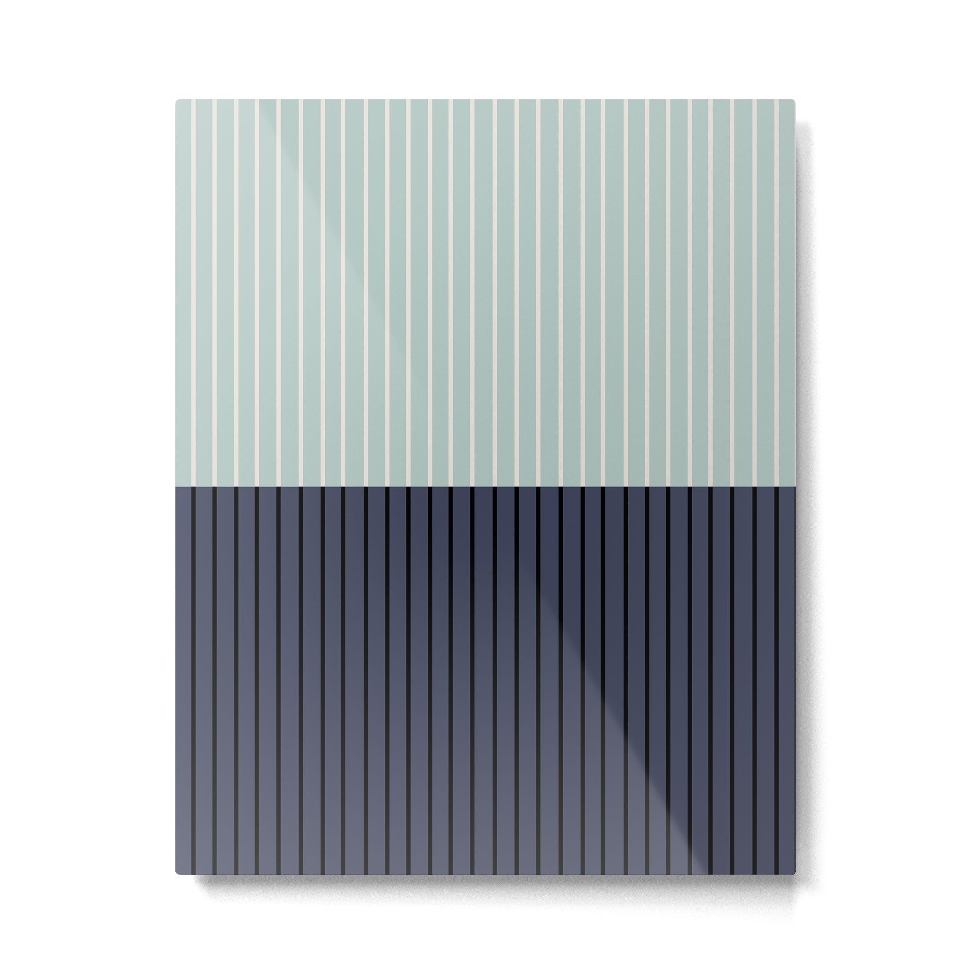 Color Block Lines XI Metal Print | TeksDecor
