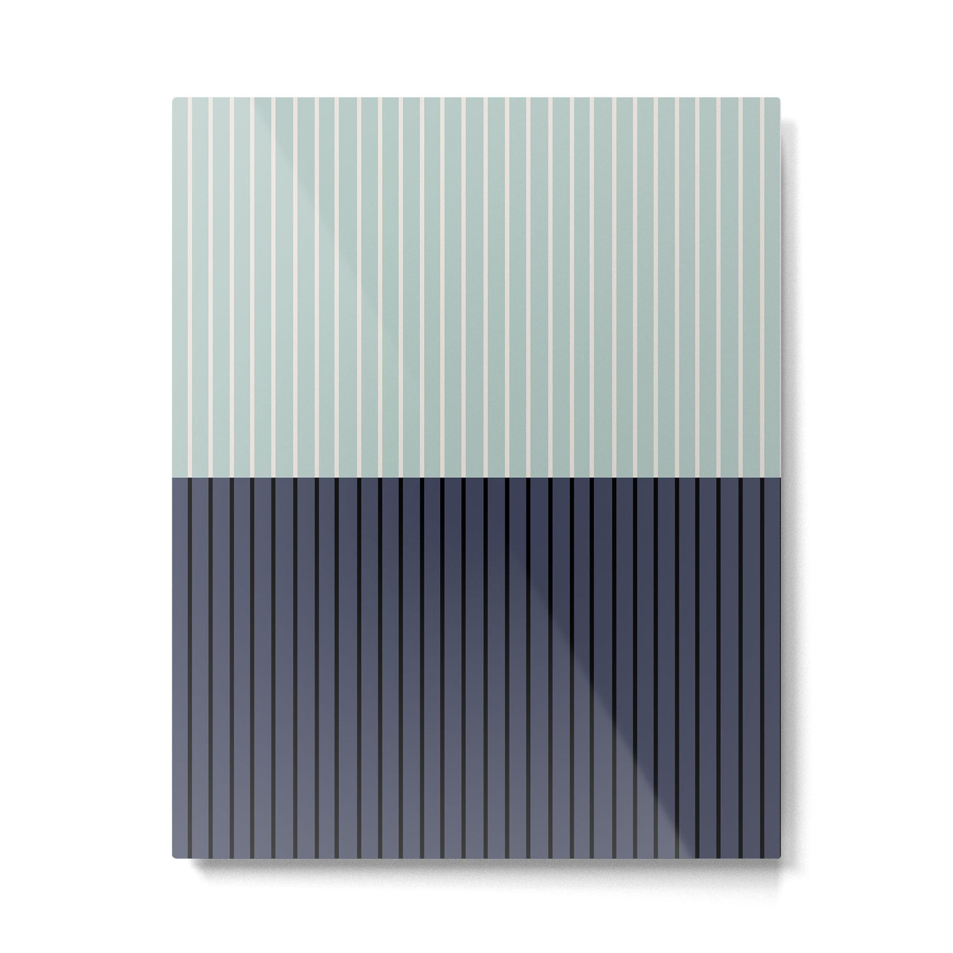 Color Block Lines XI Metal Print | TeksDecor