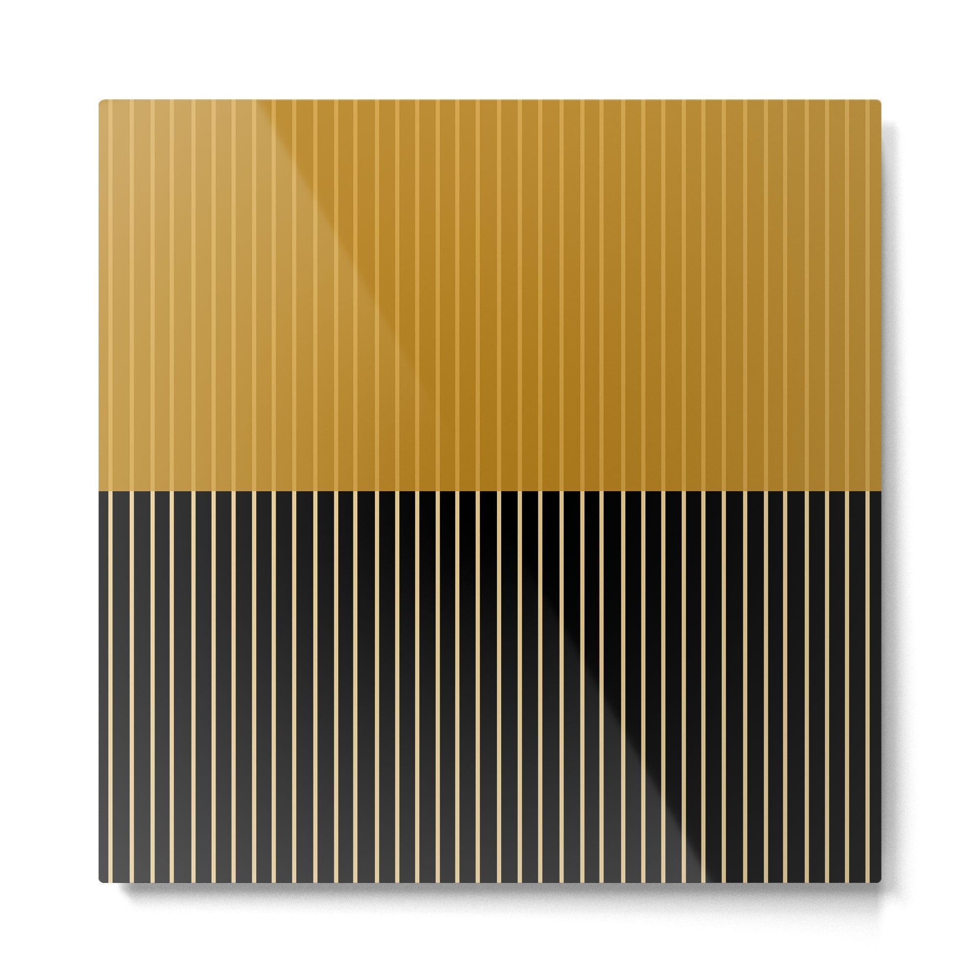 Color Block Lines XII Metal Print | TeksDecor
