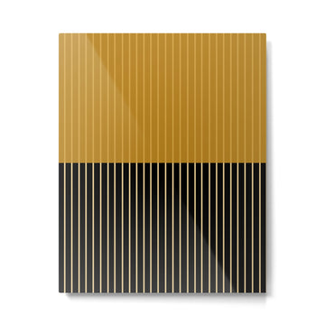 Color Block Lines XII Metal Print | TeksDecor