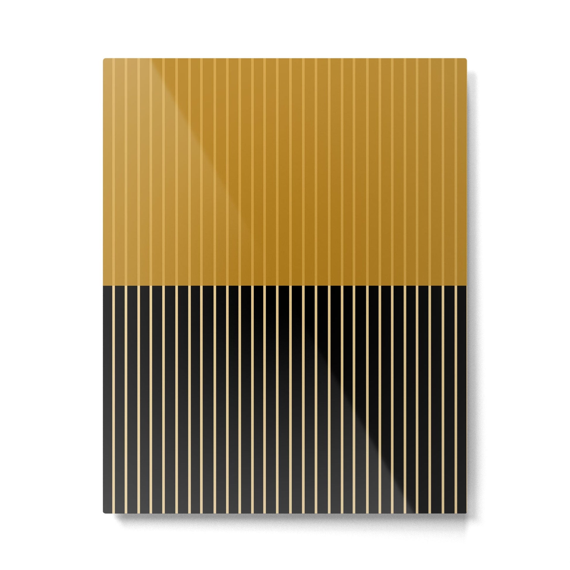 Color Block Lines XII Metal Print | TeksDecor