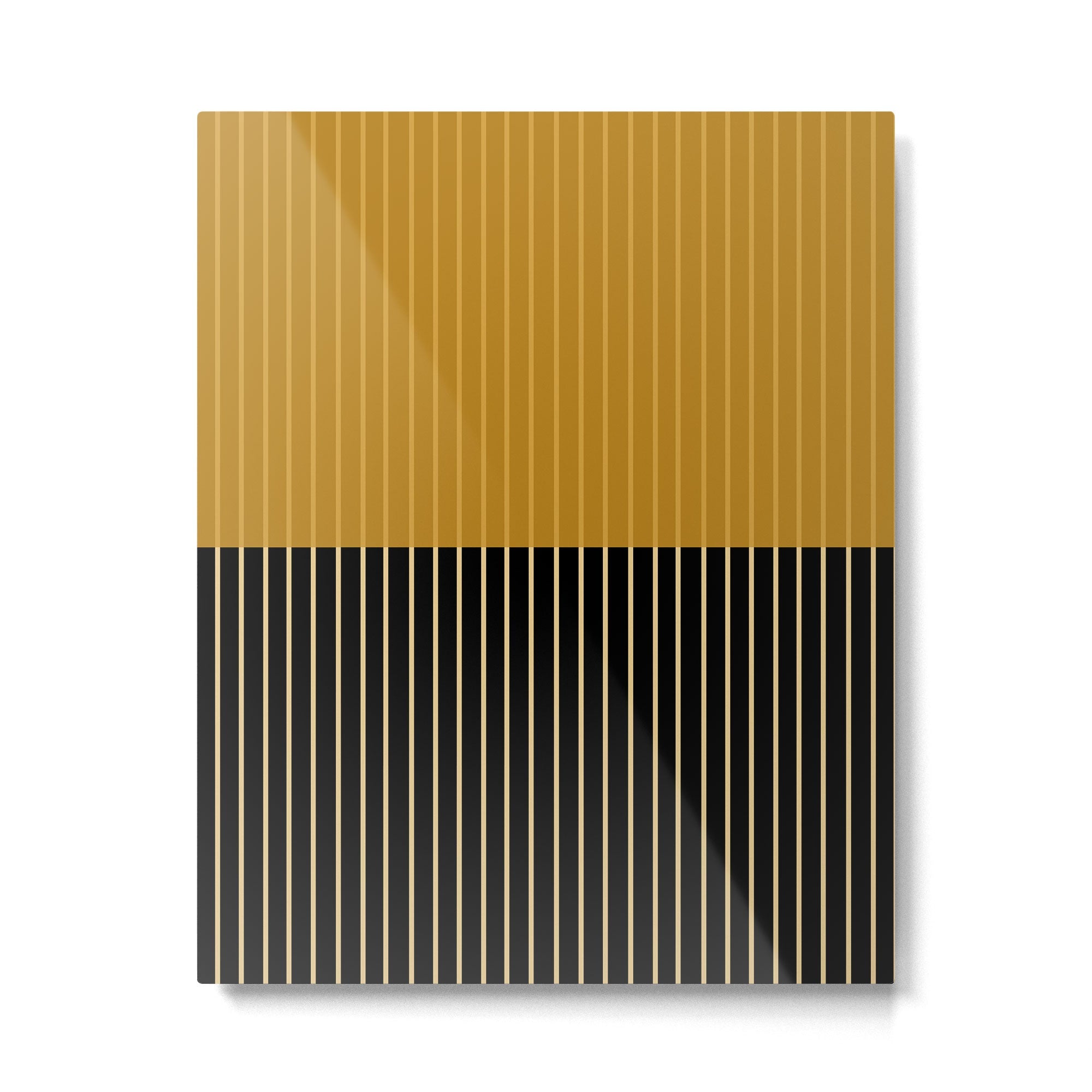 Color Block Lines XII Metal Print | TeksDecor