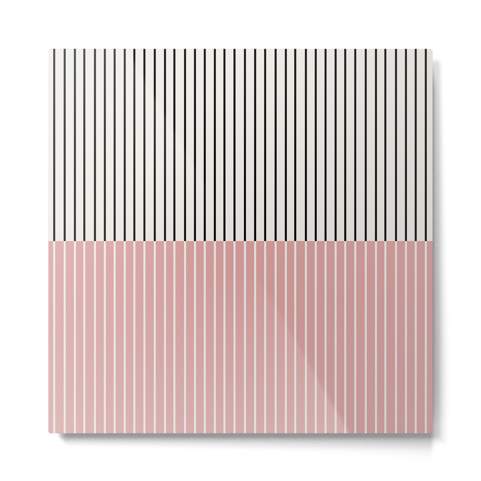 Color Block Lines XIV Metal Print | TeksDecor
