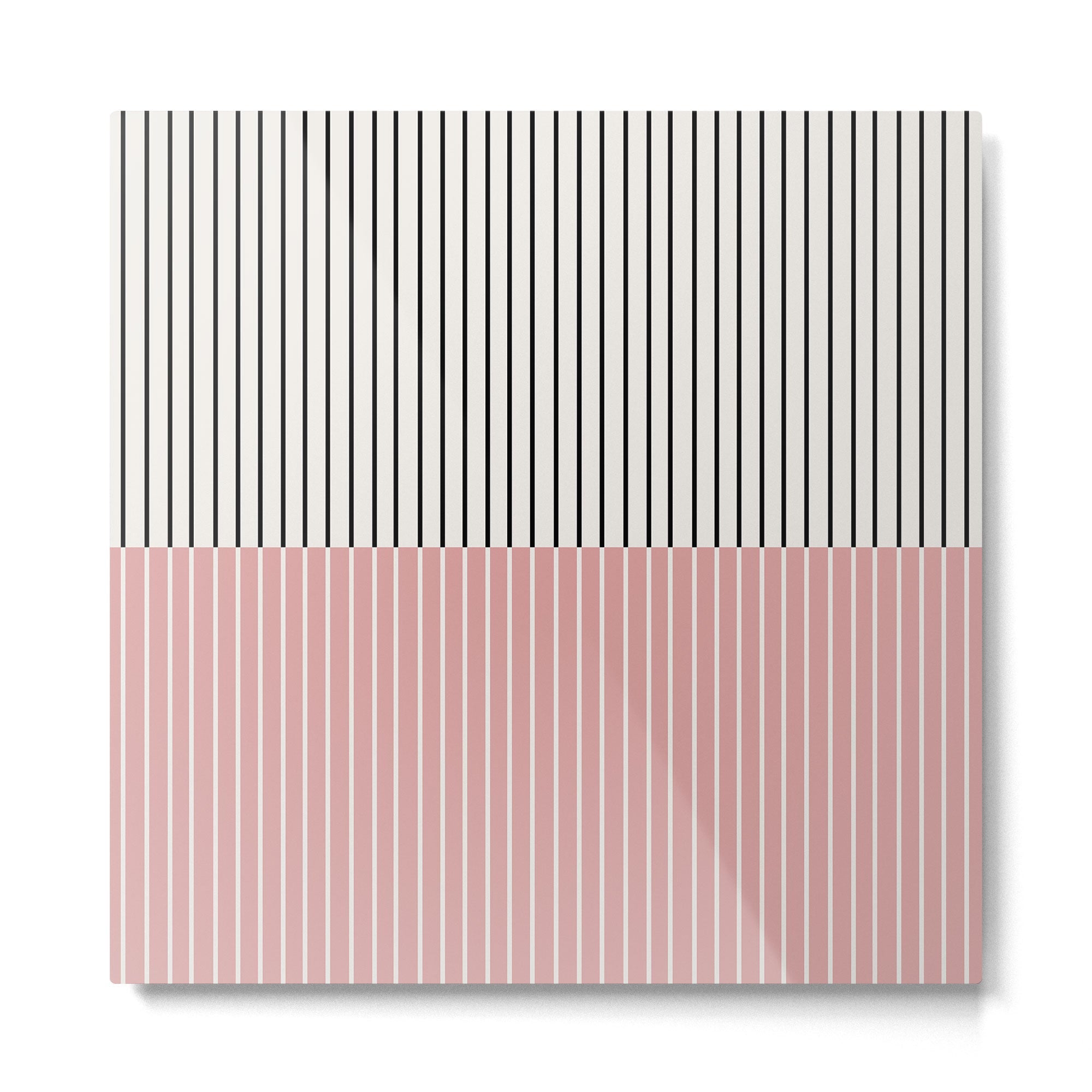 Color Block Lines XIV Metal Print | TeksDecor