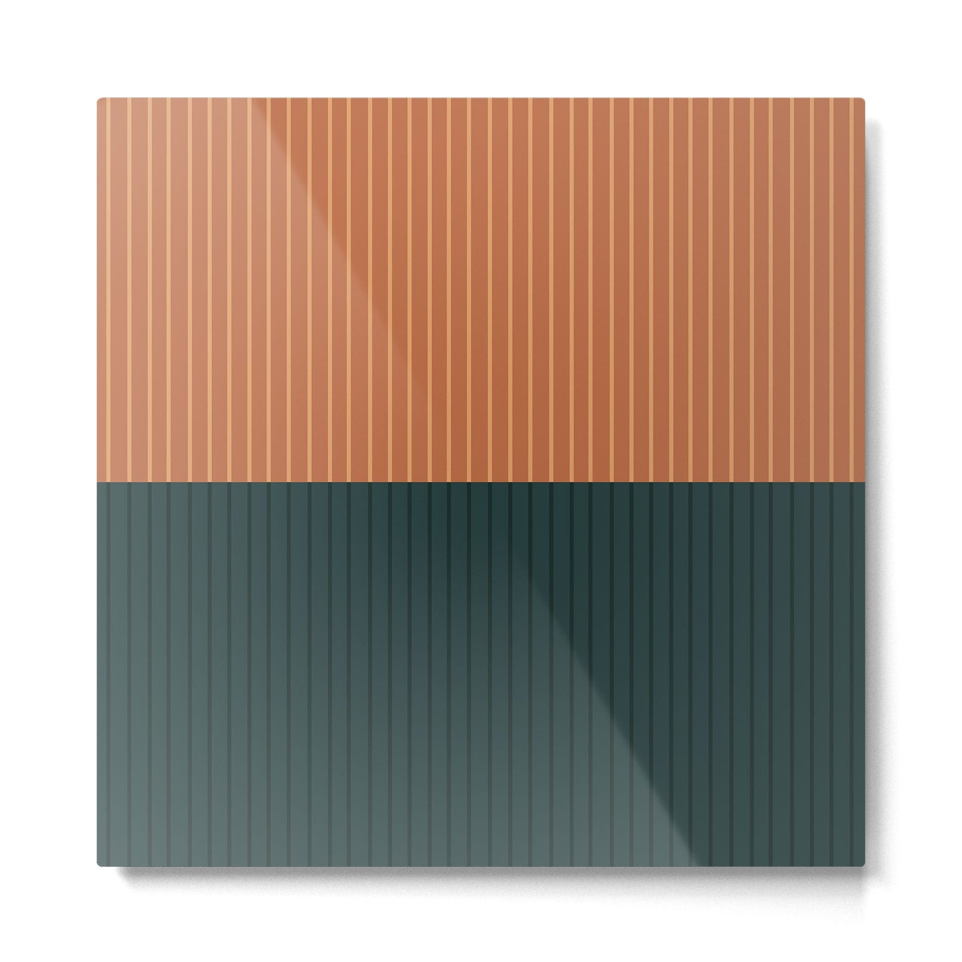 Color Block Lines XIX Metal Print | TeksDecor