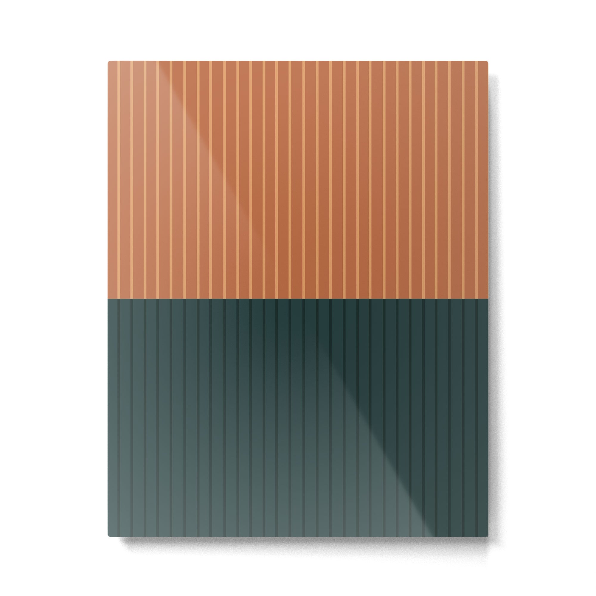 Color Block Lines XIX Metal Print | TeksDecor