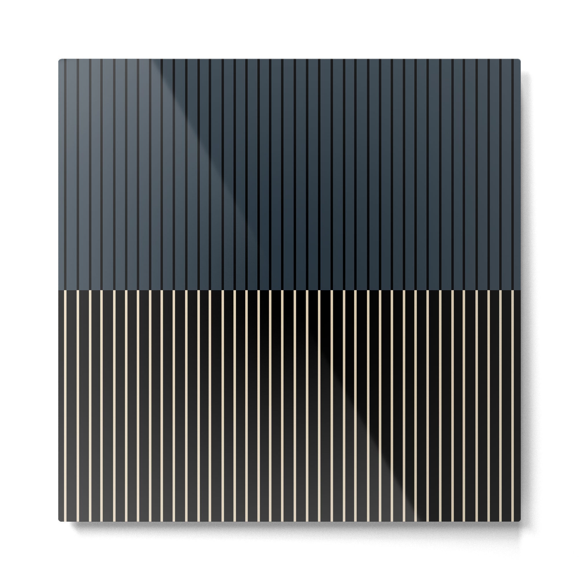 Color Block Lines XVII Metal Print | TeksDecor
