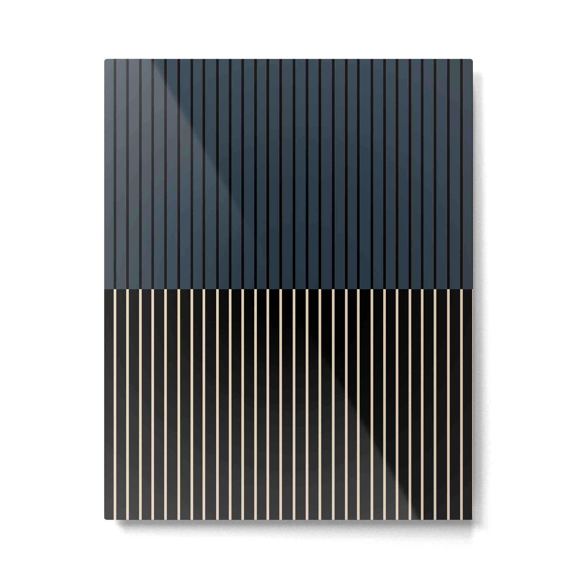 Color Block Lines XVII Metal Print | TeksDecor