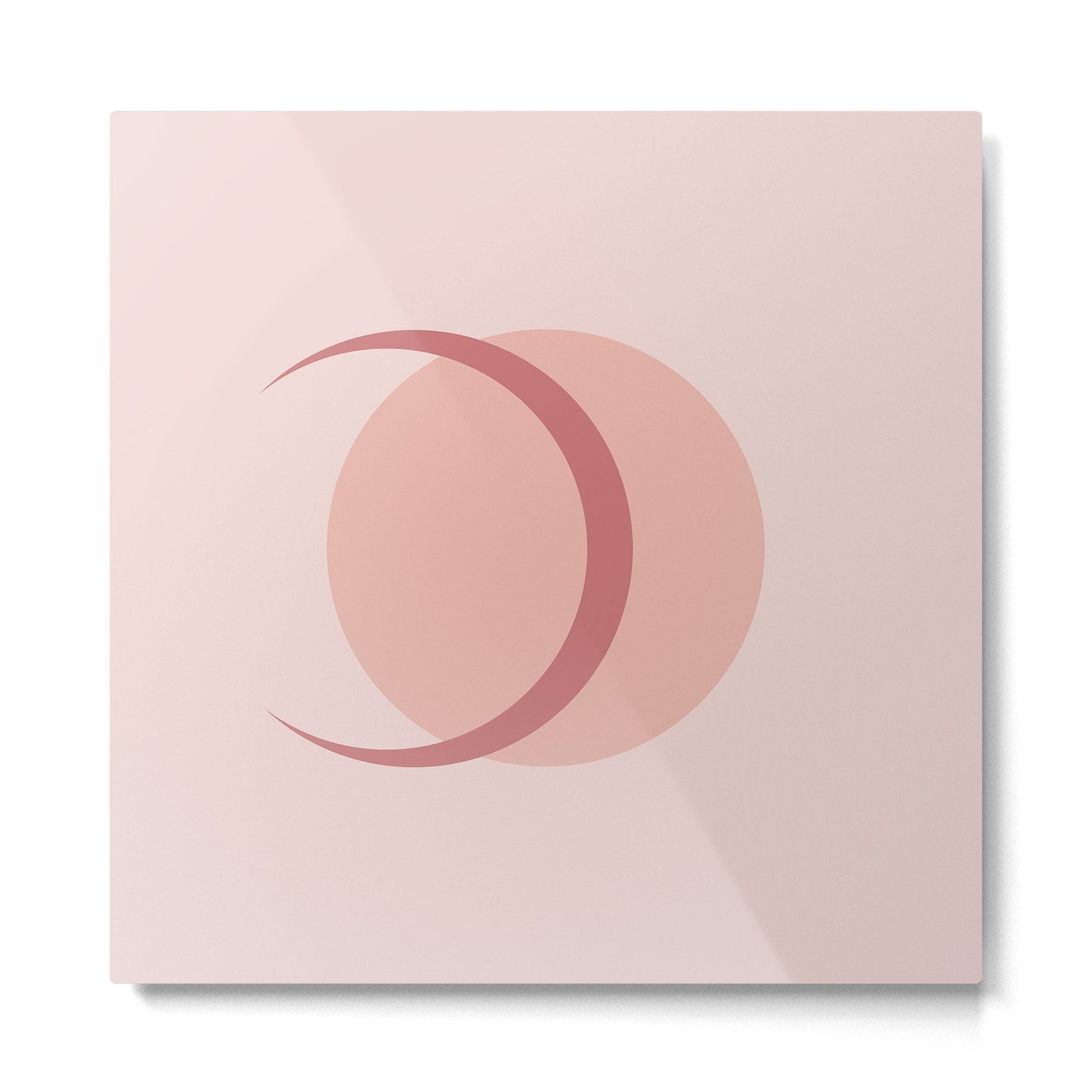 Full / Crescent Abstract Moon VIII Metal Print | TeksDecor