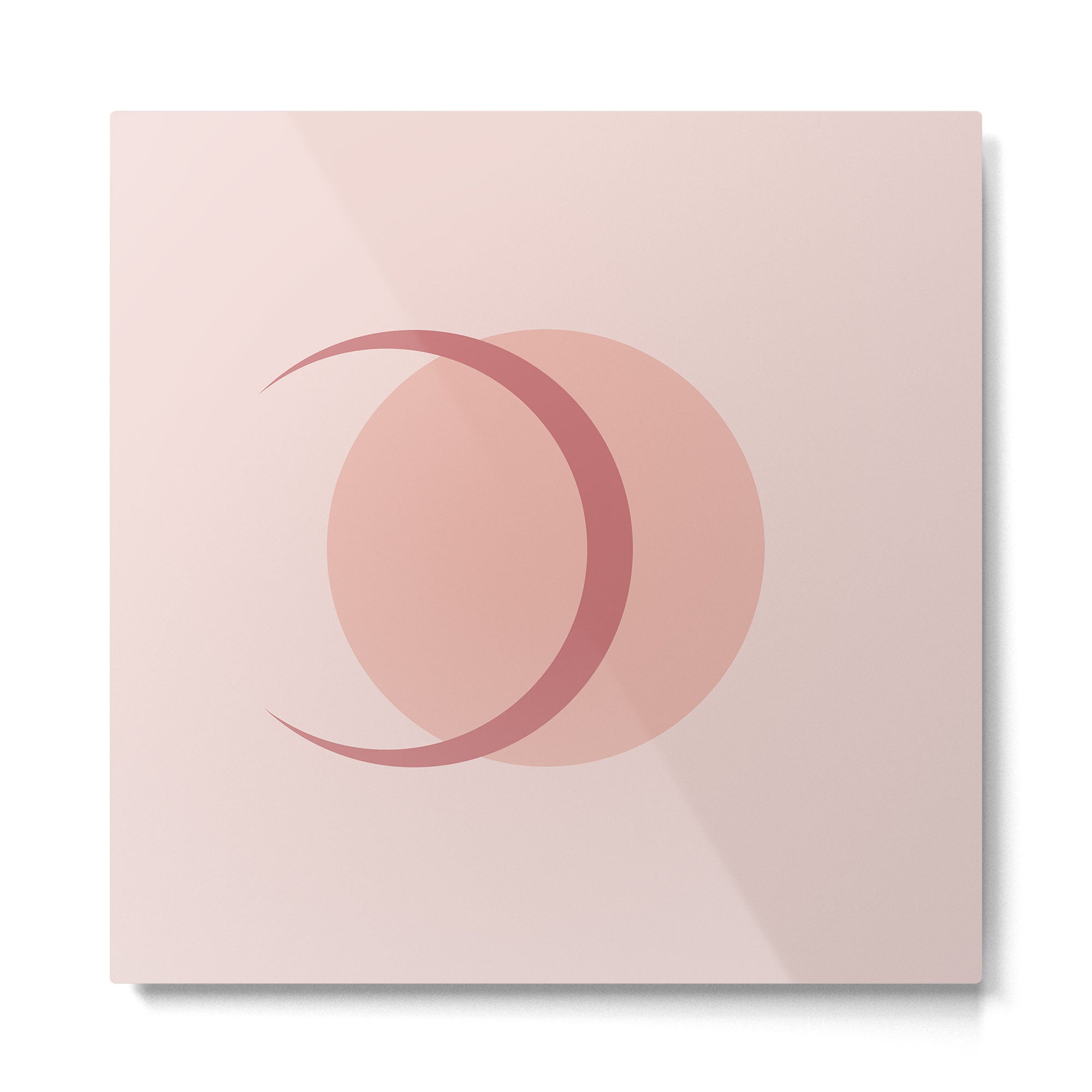 Full / Crescent Abstract Moon VIII Metal Print | TeksDecor