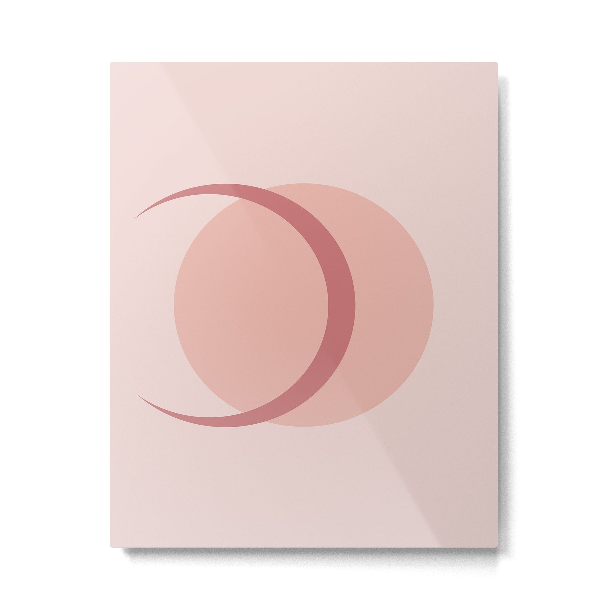 Full / Crescent Abstract Moon VIII Metal Print | TeksDecor
