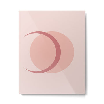 Full / Crescent Abstract Moon VIII Metal Print | TeksDecor