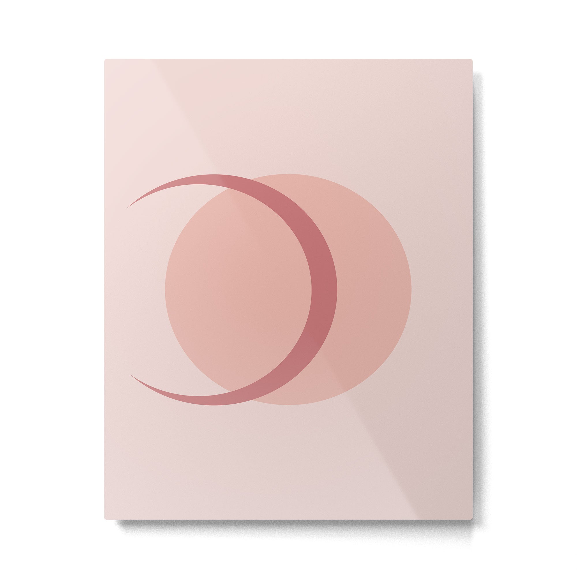 Full / Crescent Abstract Moon VIII Metal Print | TeksDecor