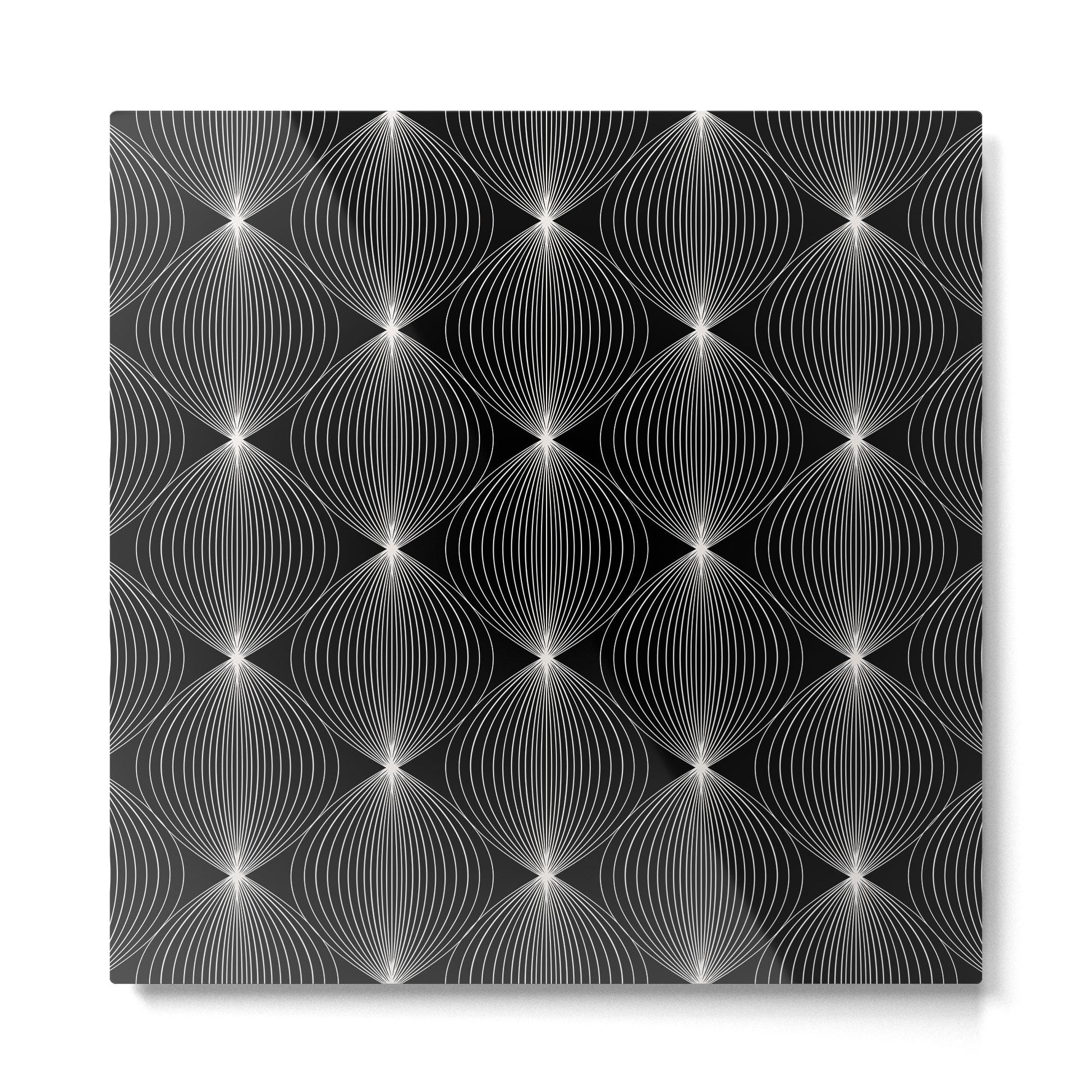 Geometric Orb Pattern XII Metal Print | TeksDecor