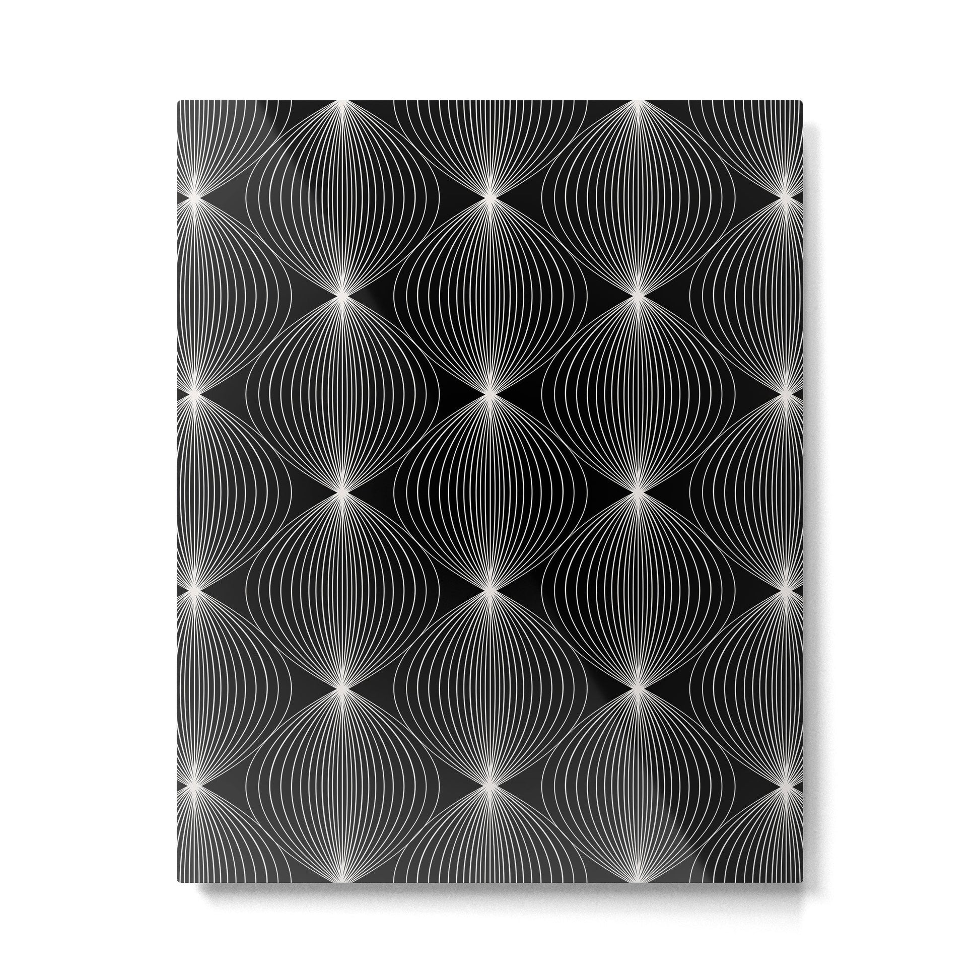 Geometric Orb Pattern XII Metal Print | TeksDecor