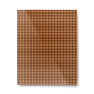 Gingham Plaid Pattern - Burnt Orange Metal Print | TeksDecor