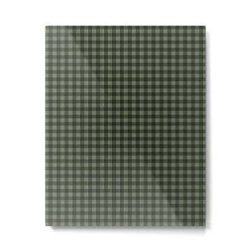 Gingham Plaid Pattern - Forest Green Metal Print | TeksDecor