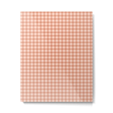 Gingham Plaid Pattern - Natural Rose Metal Print | TeksDecor