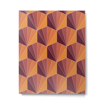 Gisela Color Block Pattern X Metal Print | TeksDecor