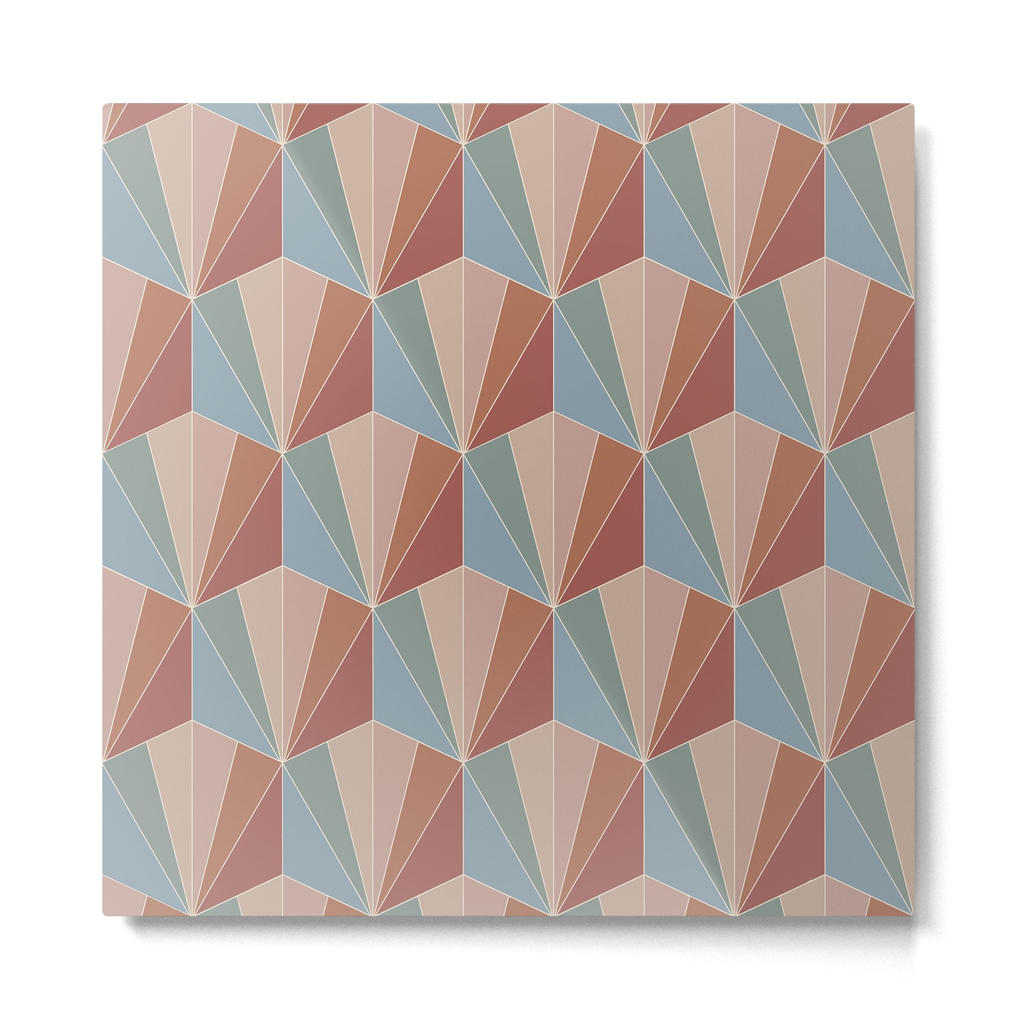 Gisela Color Block Pattern XV Metal Print | TeksDecor