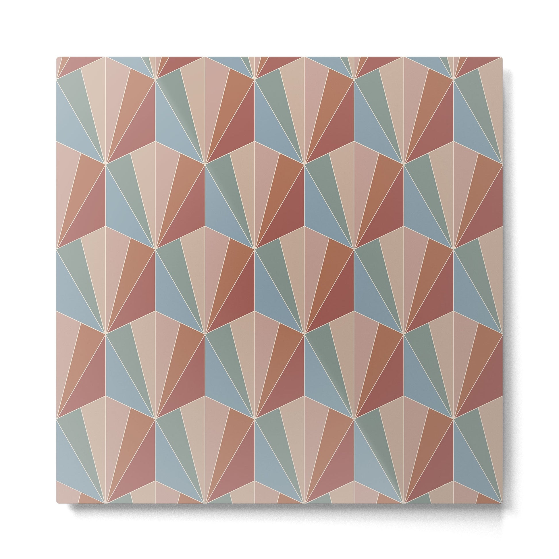 Gisela Color Block Pattern XV Metal Print | TeksDecor